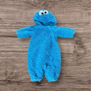 Pottery Barn Costume Blue Cookie Monster 6-12 Months Holiday Baby Kids Warm
